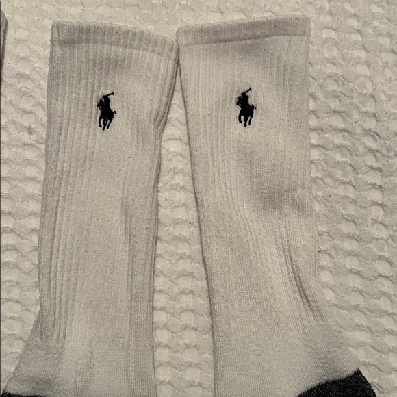 2 Pairs of Polo by Ralph Lauren White Athletic Socks - Picture 3 of 7